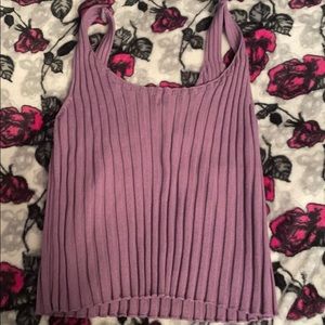 plain purple knit tank top